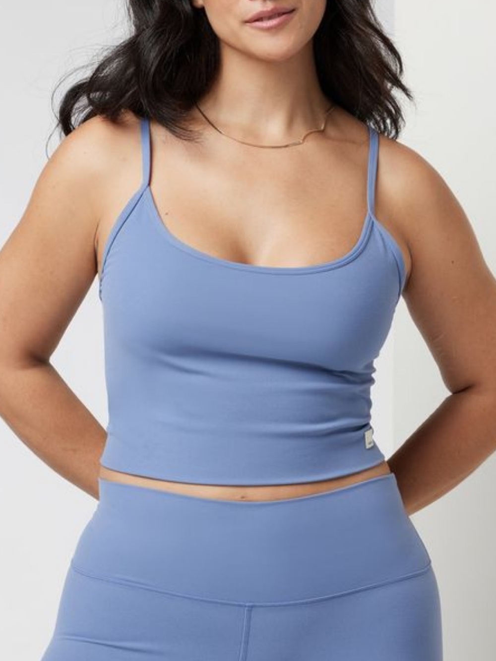 Vuori All The Feels Tank + Biker Shorts Set – Blue Quartz – XXS/XS - Picture 3 of 10